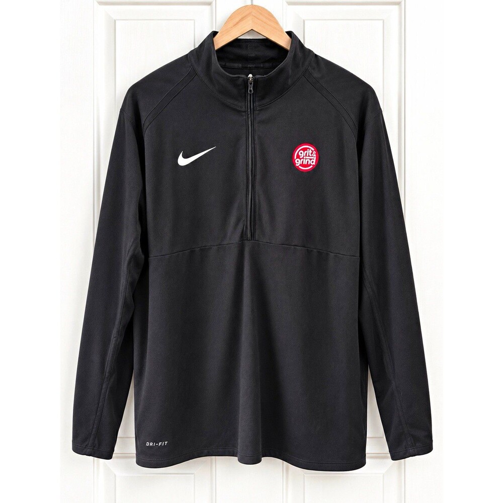 Nike Dri-FIT NBA Men's Black 1/4 Zip Mock Neck Long Sleeve Pullover L